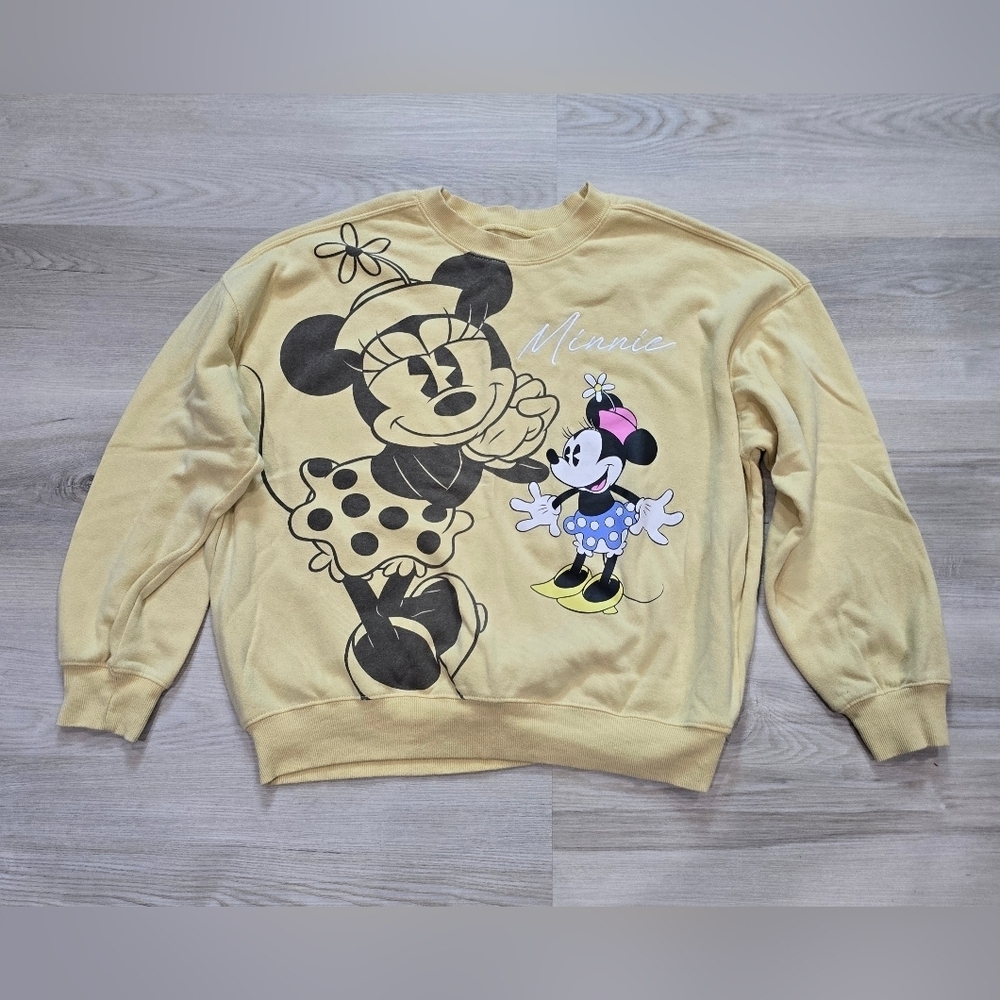 Disney Minnie Mouse Graphic Crewneck Sweatshirt Size S